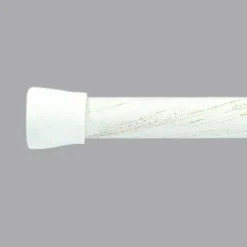 Tringle autobloquante extensible (L110 - L200 cm / D22 mm) Rond Blanc