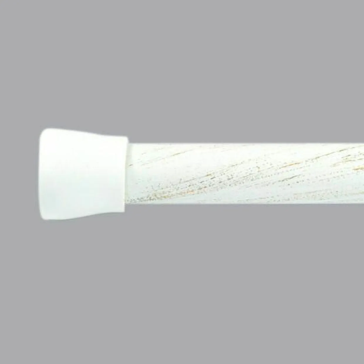 Tringle autobloquante extensible (L110 - L200 cm / D22 mm) Rond Blanc