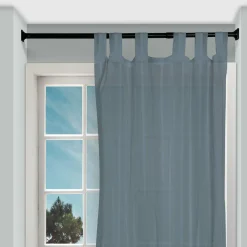 Tringle autobloquante extensible (L70 - L120 cm/ D22 mm) Carré Noir