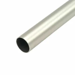 Tringle rideau métal extensible (L185 - L350 cm / D20 mm) Jim Argent mat