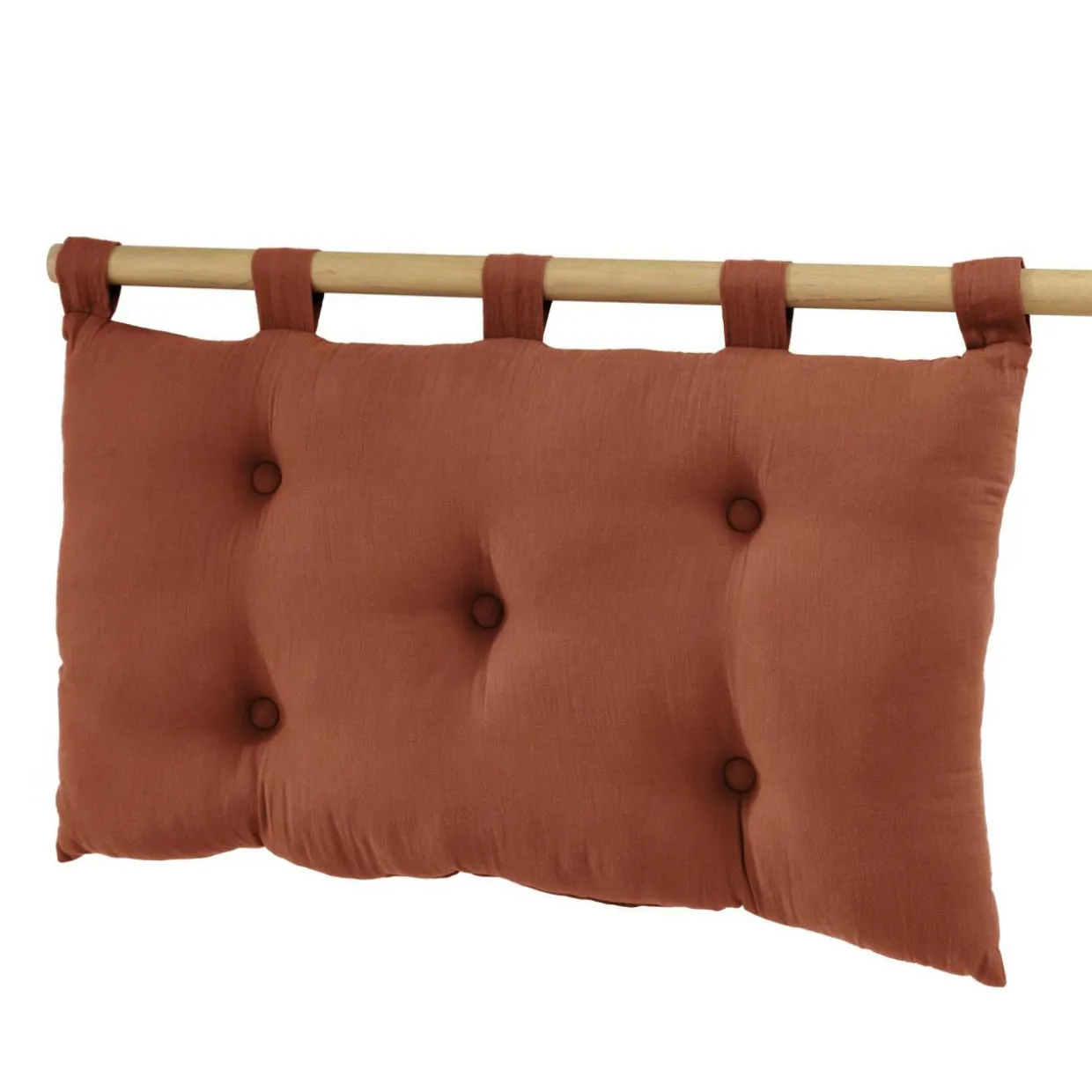 Tête de lit coussin gaze de coton (80 x 50 cm) Gaïa Terracotta