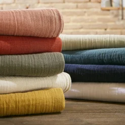 Tête de lit coussin gaze de coton (80 x 50 cm) Gaïa Beige pampa