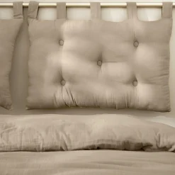 Tête de lit coussin gaze de coton (80 x 50 cm) Gaïa Ficelle