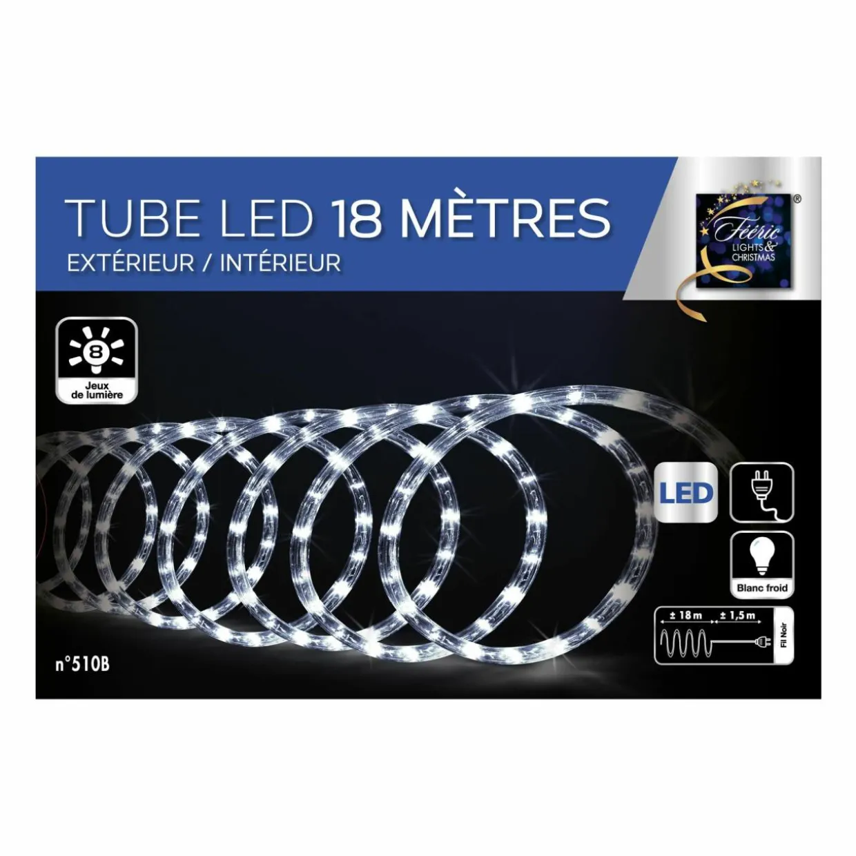 Tube lumineux 324 LED (18 m) Blanc froid