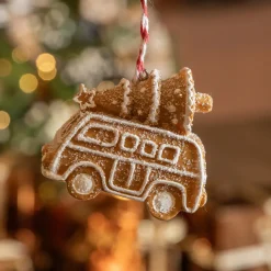 Van de Noël à suspendre (H7 cm) Pain d'épices gourmand