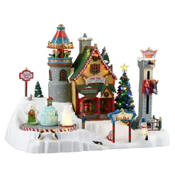Village de Noël Lemax lumineux, musical et animé Fête foraine du Pôle Nord