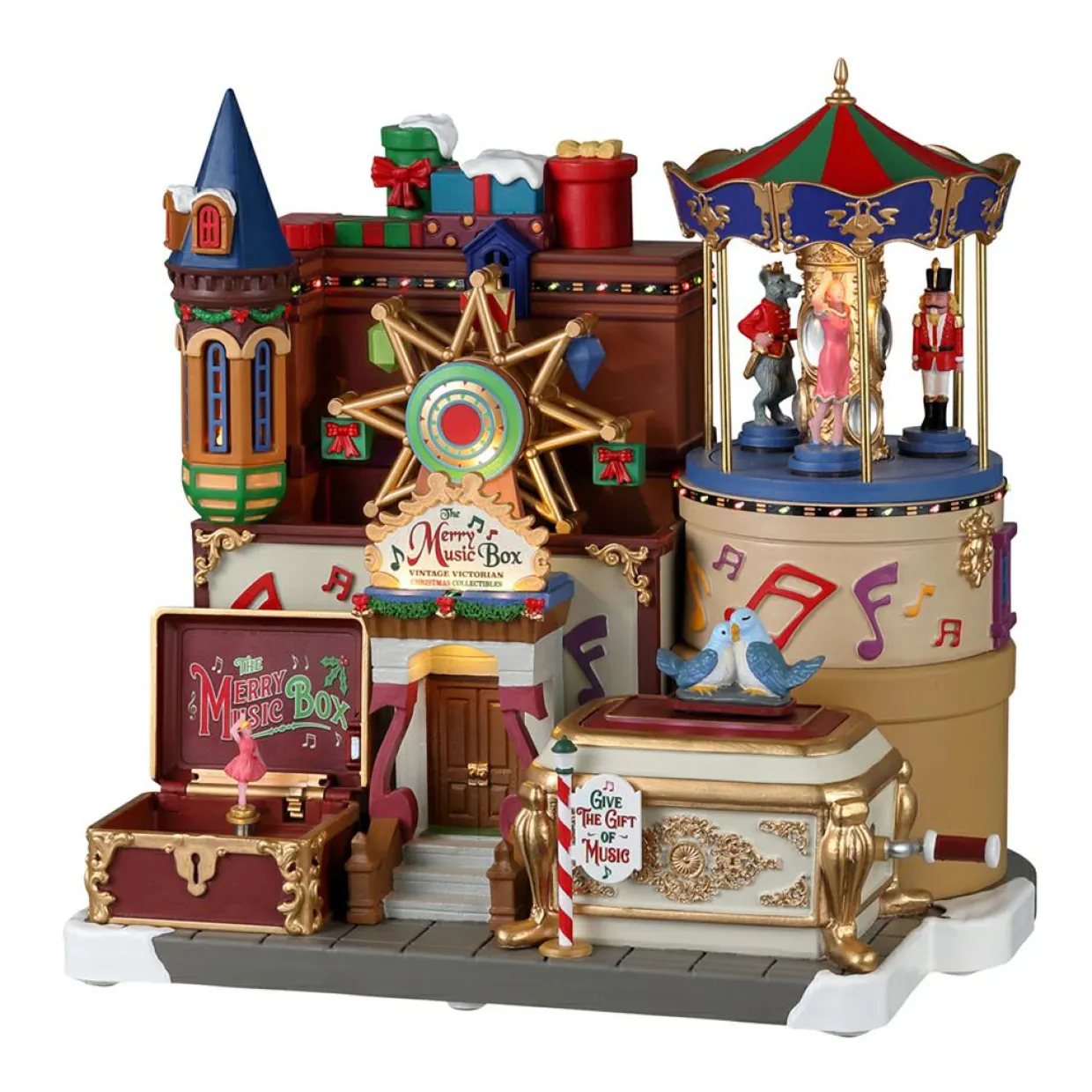 Village de Noël Lemax lumineux, musical et animé La Boîte à musique