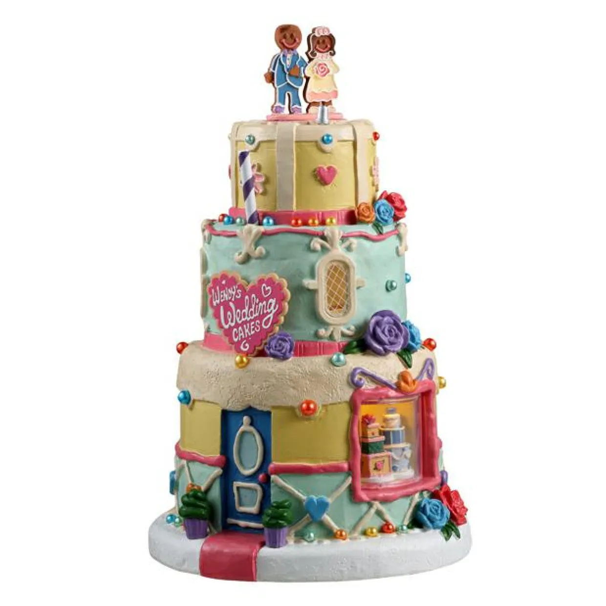Village de Noël Lemax lumineux à piles Gâteau de mariage de Wendy
