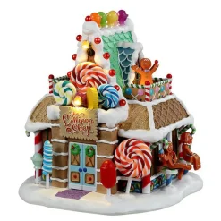 Village de Noël Lemax lumineux à piles Boutique de Bonbons Lollipop