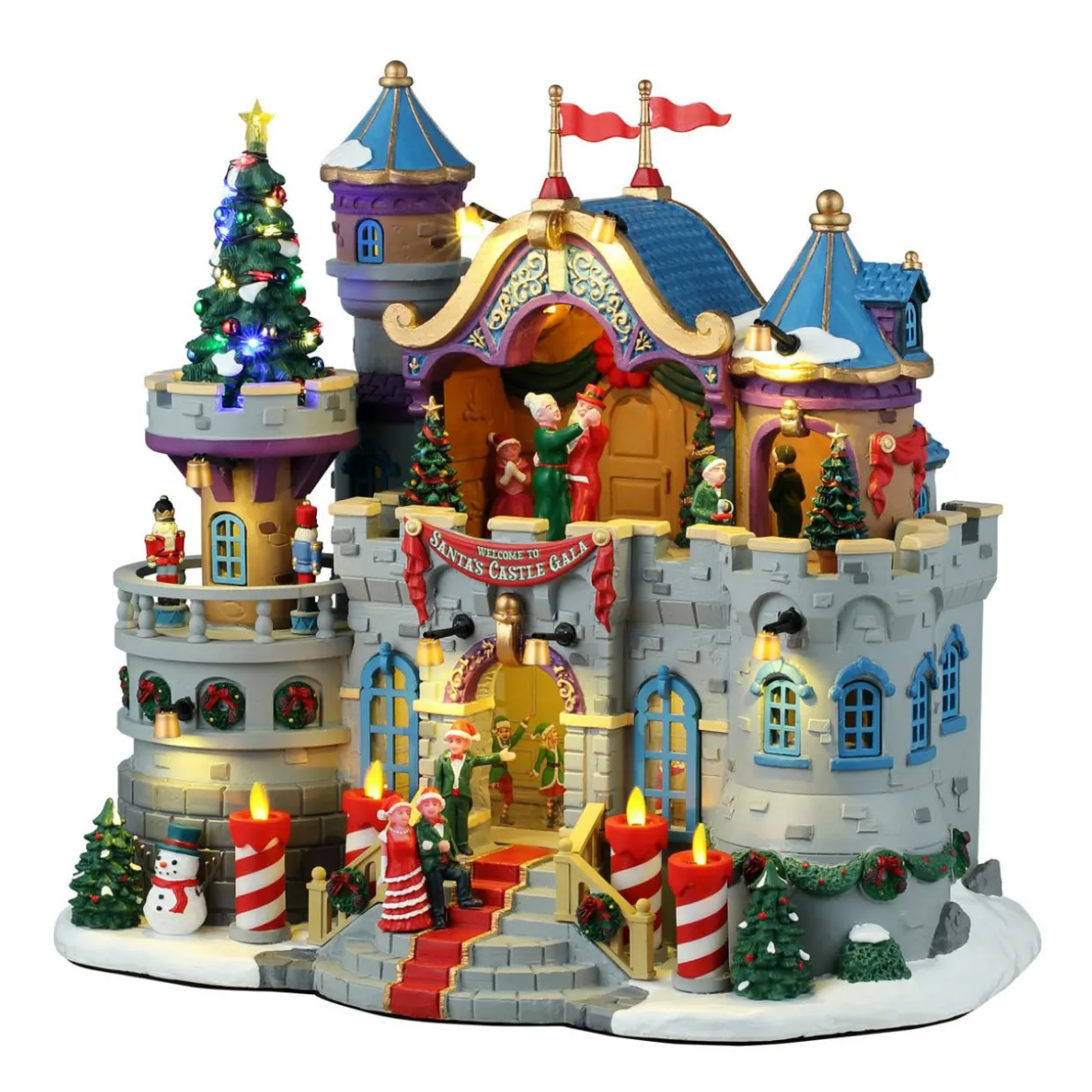 Village de Noël Lemax lumineux, musical et animé Gala au château du Père Noël