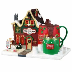 Village de Noël Lemax à piles lumineux Spa au chocolat chaud
