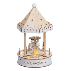 Village de Noël lumineux animé et musical à piles (H26 cm) Kiosque
