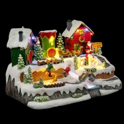 Village de Noël lumineux et animé Village des Lutins