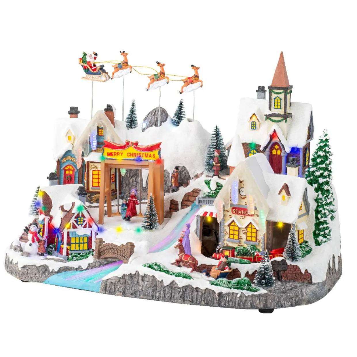 Village de Noël lumineux et musical Nuit de Noël