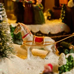 Village de Noël lumineux et musical Ville festive et Chemin de fer