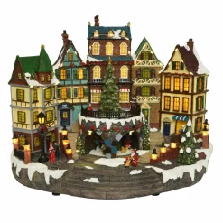 Village de Noël lumineux et musical Ville enneigée