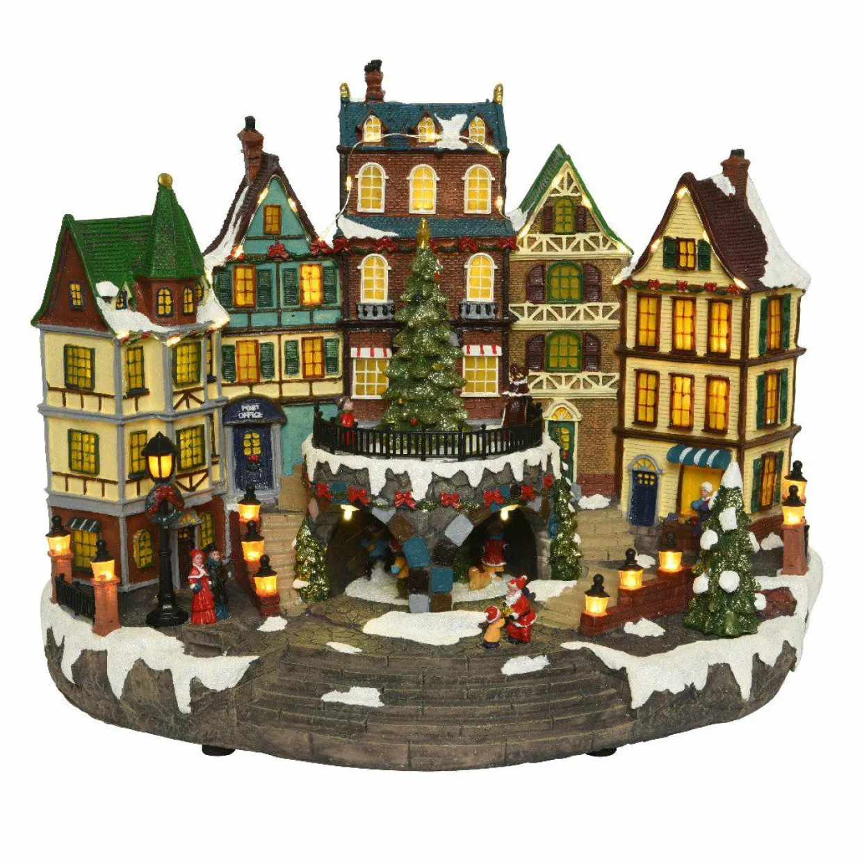 Village de Noël lumineux et musical Ville enneigée