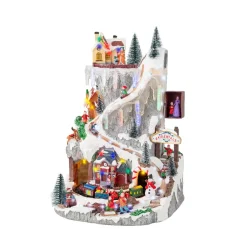 Village de Noël lumineux et musical à piles Glaçons colorés et illuminés