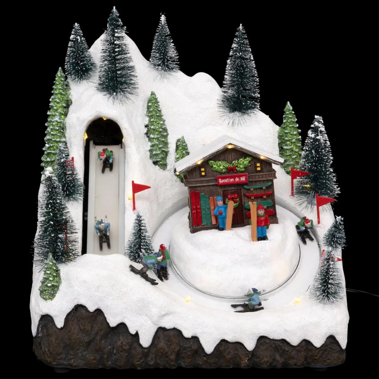 Village de Noël lumineux Pistes de ski