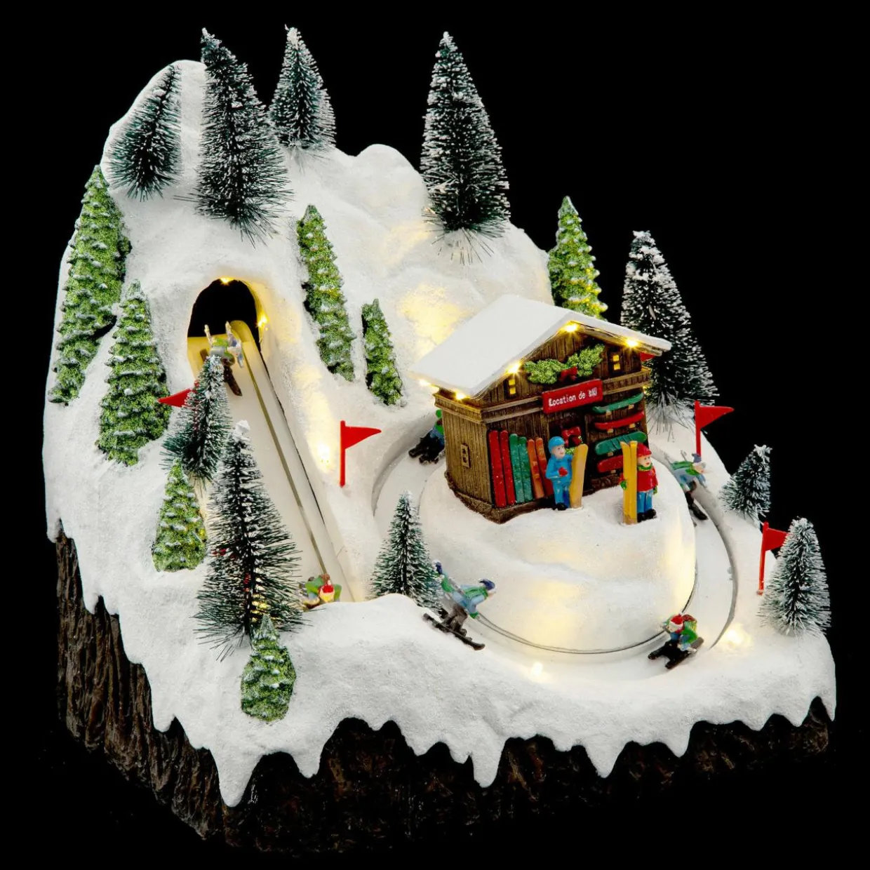 Village de Noël lumineux Pistes de ski