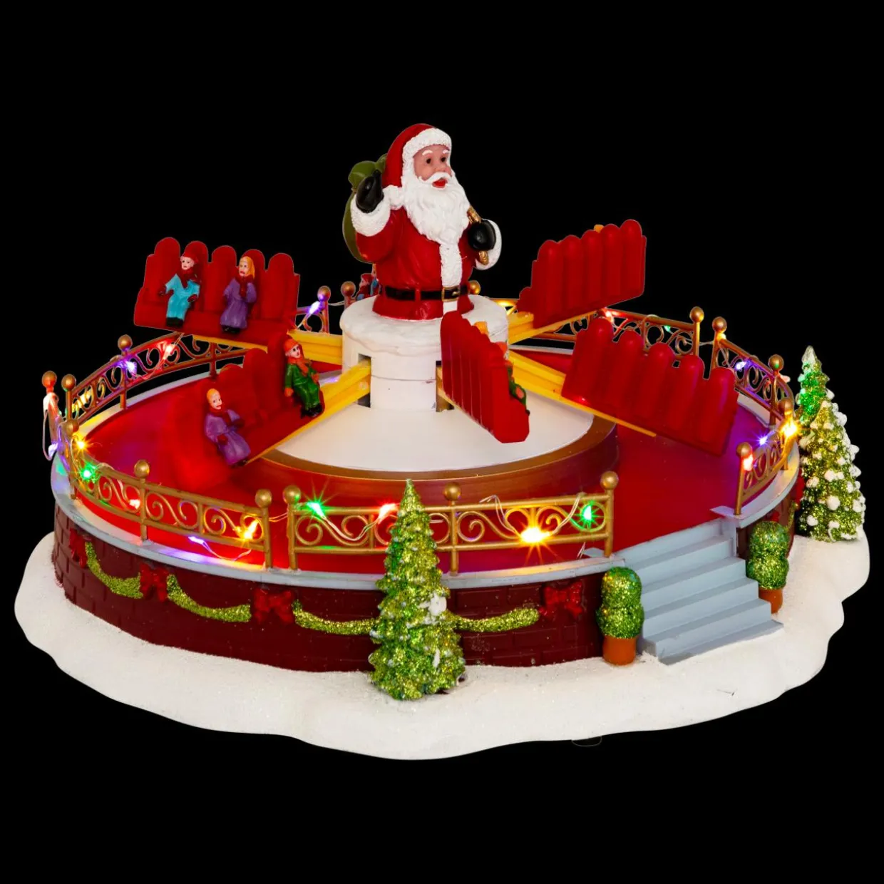 Village de Noël musical et animé (H29 cm) Manège à sensation