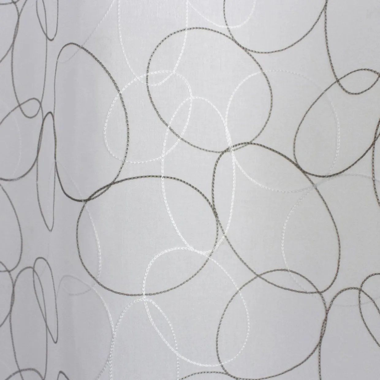 Voilage brodé œillets (140 x 240 cm) Galet Gris