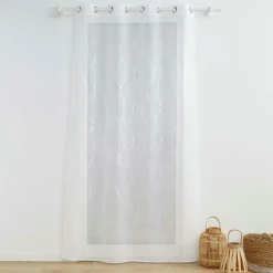 Voilage brodé (140 x 240 cm) Galactée Blanc
