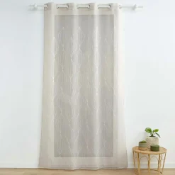 Voilage brodé (140 x 240 cm) Galactée Taupe
