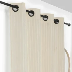 Voilage coton (140 x 275 cm) Tresse Blanc cassé