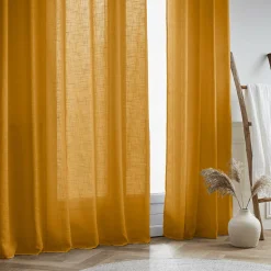 Voilage effet lin (140 x 240 cm) Robin Jaune Ocre