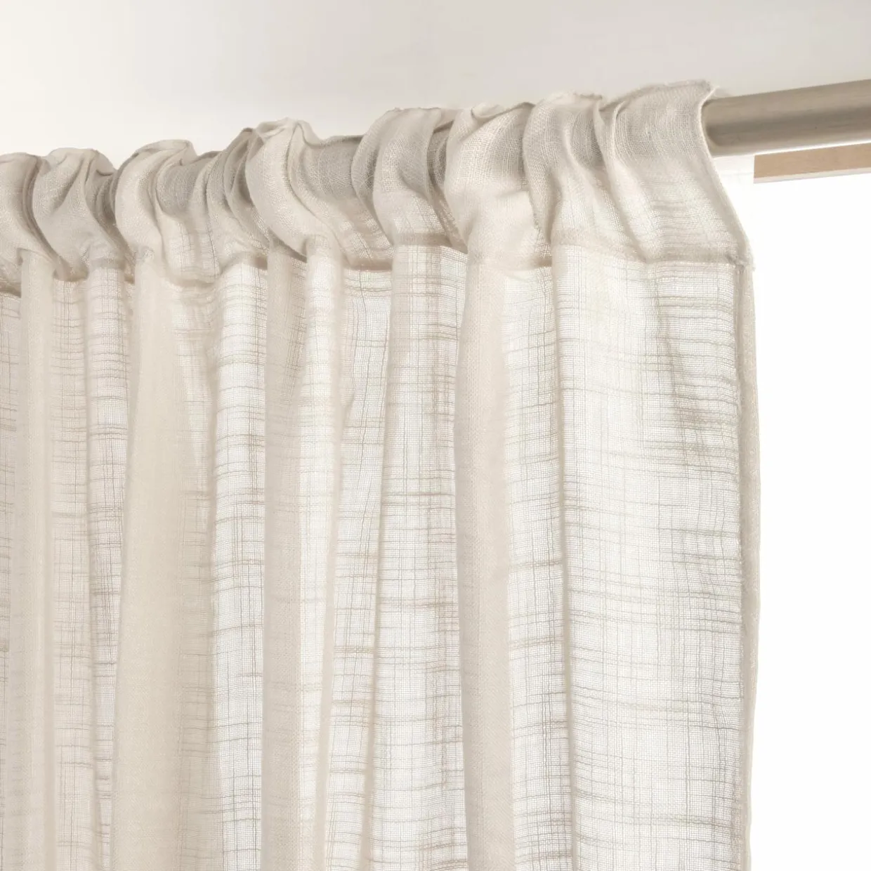 Voilage galon fronceur effet lin (140 x 240 cm) Robin Beige