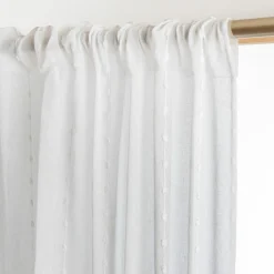 Voilage galon fronceur pompons (280 x 240 cm) Axel Blanc