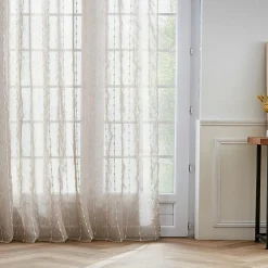 Voilage galon fronceur pompons (280 x 240 cm) Axel Beige