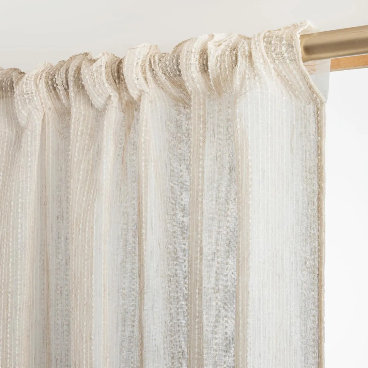 Voilage galon fronceur (280 x 240 cm) Arthur Beige
