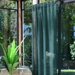 Voilage galon fronceur (140 x 260 cm) Derby Vert sapin