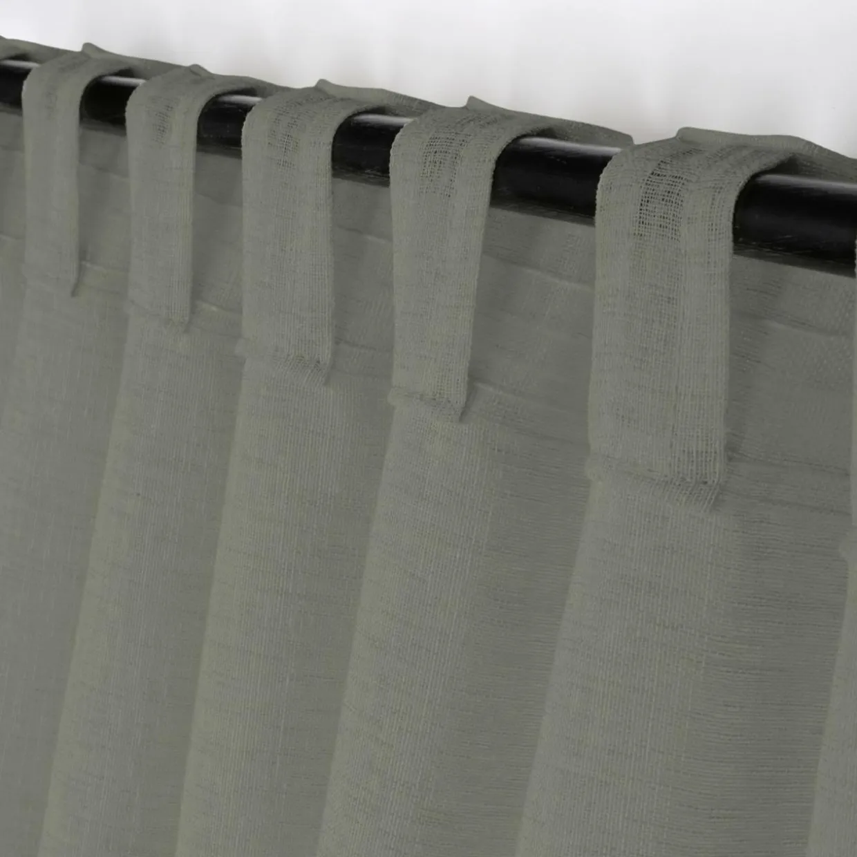 Voilage galon fronceur (140 x 260 cm) Madrid Vert kaki