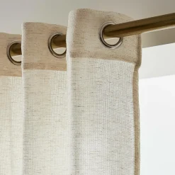 Voilage grande largeur effet lin (400 x 240 cm) Luca Beige