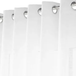 Voilage grande largeur effet lin tissé (400 x 240 cm) Haltona Blanc
