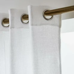 Voilage grande largeur effet lin (400 x 240 cm) Luca Blanc