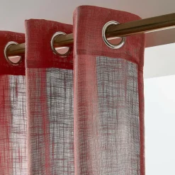 Voilage grande largeur effet lin (400 x 240 cm) Robin Terracotta
