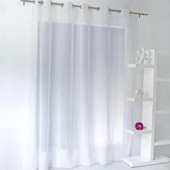 Voilage grande largeur œillets (240 x 240 cm) Solis Blanc