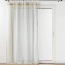 Voilage œillets bois (140 x 240 cm) Mileo Beige