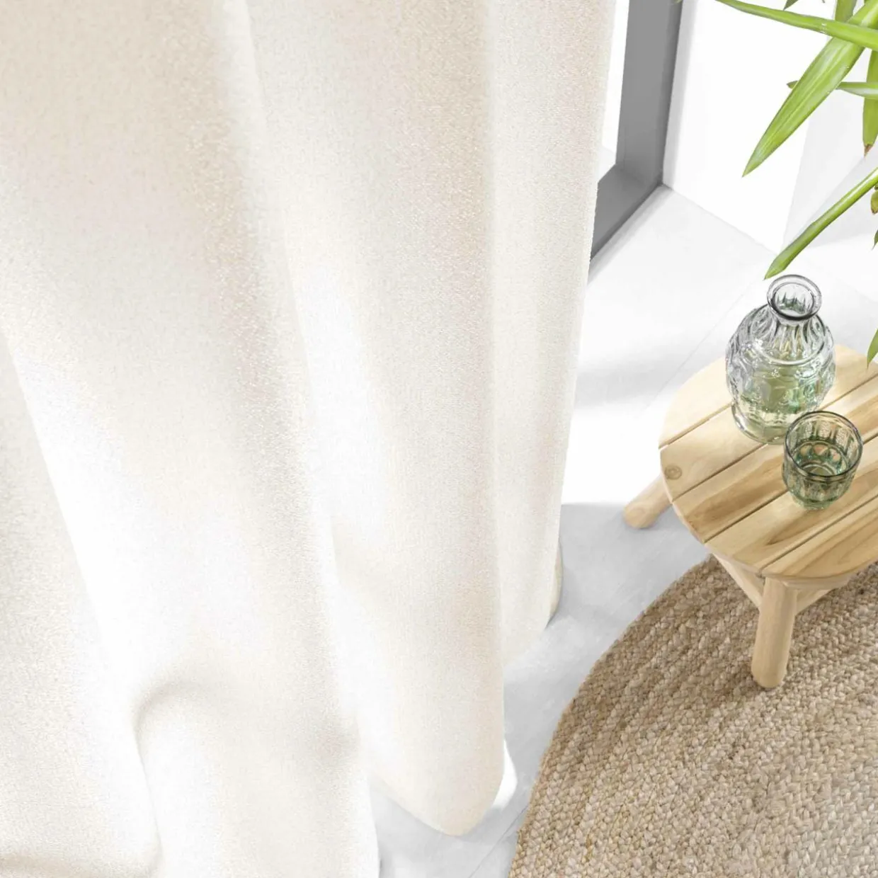 Voilage œillets effet lainage (140 x 280 cm) Loulaine Beige
