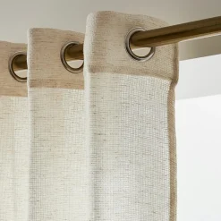 Voilage œillets effet lin (280 x 240 cm) Luca Beige
