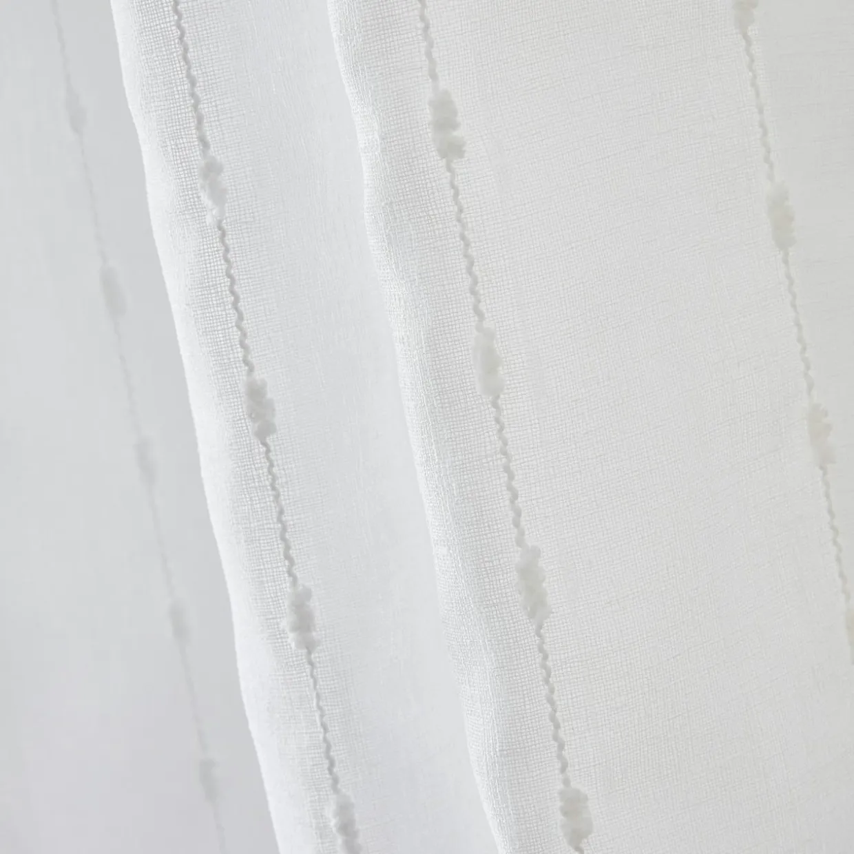 Voilage œillets pompons (140 x 240 cm) Axel Blanc