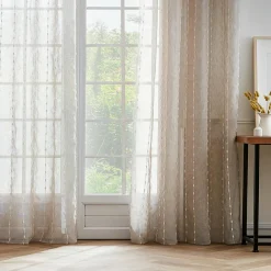Voilage œillets pompons (140 x 280 cm) Axel Beige