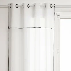Voilage œillets à volant (140 x 240 cm) Fred Blanc