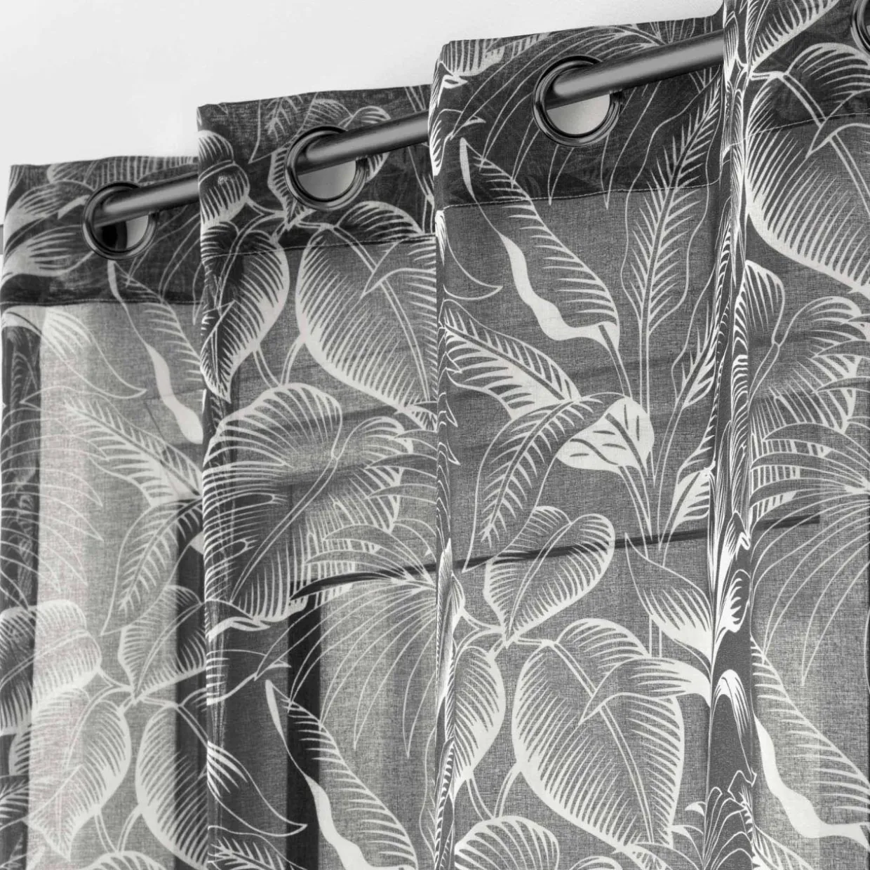 Voilage œillets (140 x 240 cm) Cabana Noir