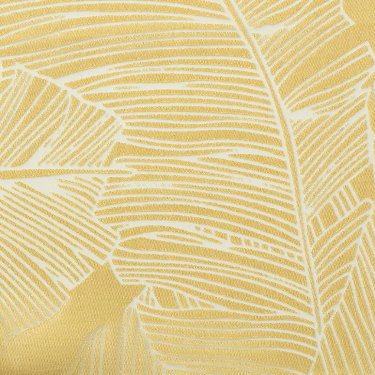 Voilage œillets (140 x 240 cm) Feuille Jaune ocre