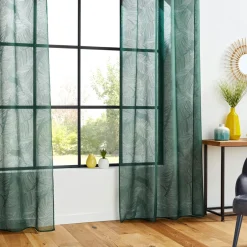 Voilage œillets (140 x 240 cm) Feuille Vert cèdre
